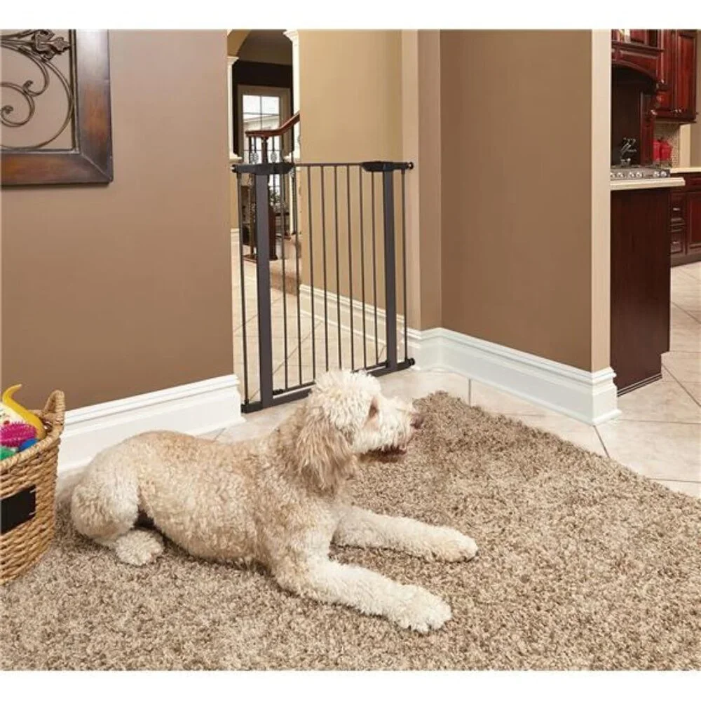 Homes for Pets 39Inches Tall Walk-Though Steel Pet Gate,Pressure Mounted DogGate